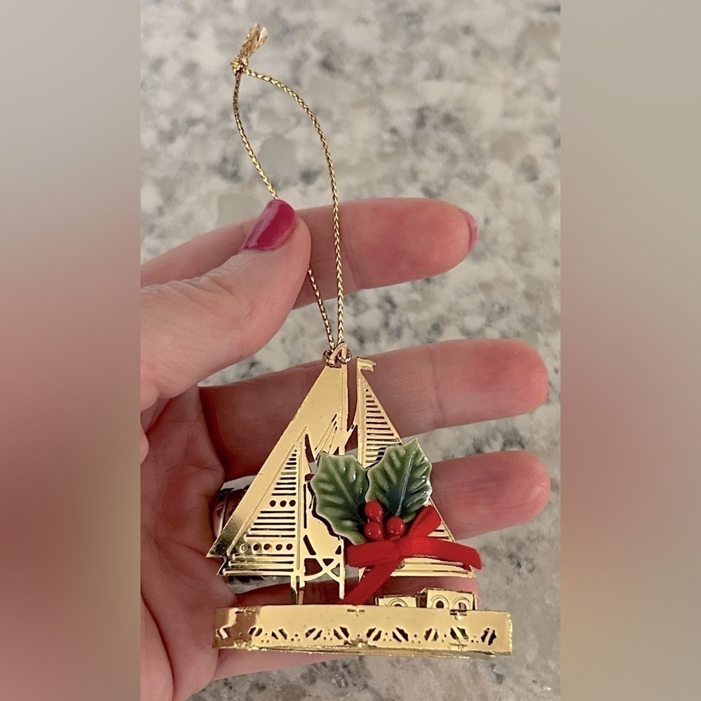 Enesco 3D Sailboat Christmas Ornament